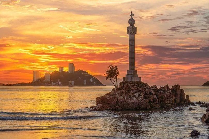 Apartamento Pe Na Areia São Vicente Kültér fotó